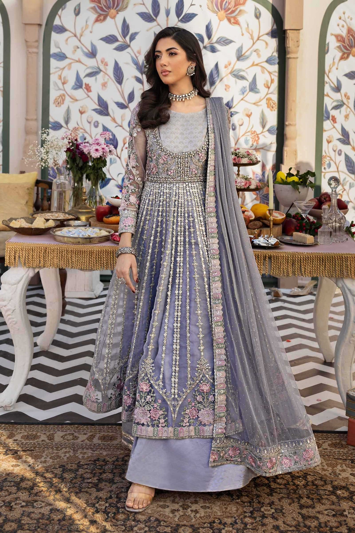 Maria B | Formal Wears | SF-EF25-43 by Maria Faisal - Registered Vendor of : Maria B - type : Ladies Clothes - 100% original wedding dresses