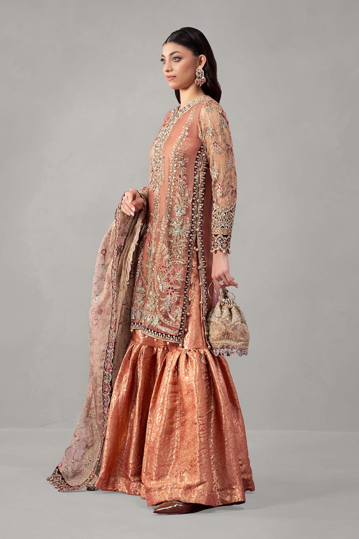 Maira B | Ready to Wear | SF-W24-62 Pink by Maria Faisal - Registered Vendor of : Maria B - type : Wedding Dress - 100% original wedding dresses