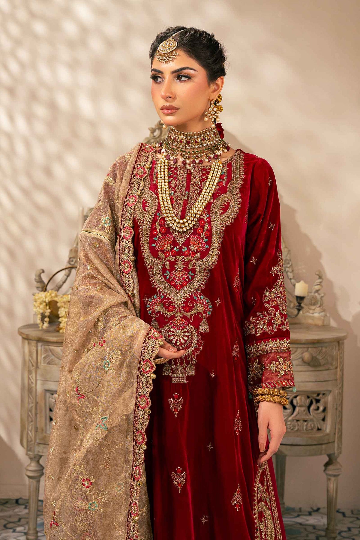 Maira B | Ready to Wear | SF-W24-29 Pink by Maria Faisal - Registered Vendor of : Maria B - type : Wedding Dress - 100% original wedding dresses