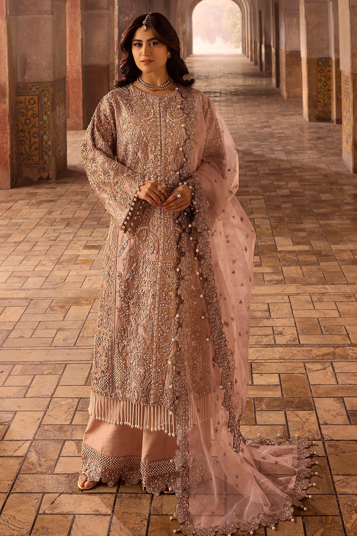 Motifz | Bridal Couture | 0012-MAYASA EMBROIDERED MESSORI STITCHED by Maria Faisal - Registered Vendor of : Motifz - type : Ladies Clothes - 100% original wedding dresses