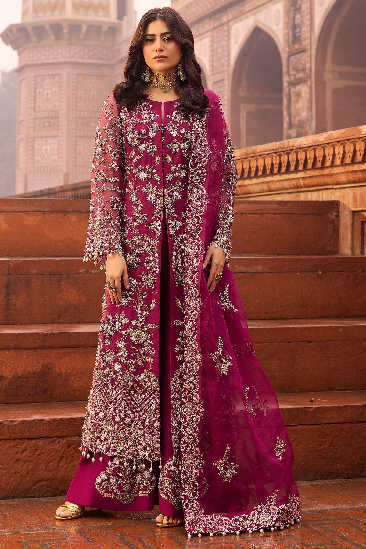 Motifz | Bridal Couture | 0013-HEER EMBROIDERED ORGANZA STITCHED by Maria Faisal - Registered Vendor of : Motifz - type : Ladies Clothes - 100% original wedding dresses