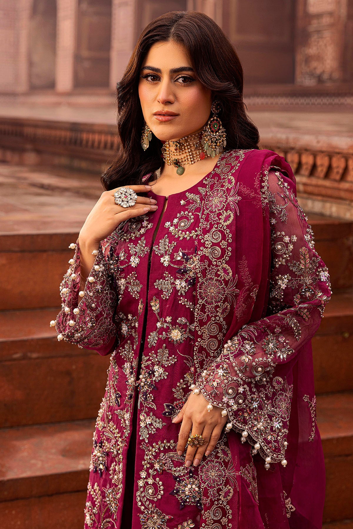 Motifz | Bridal Couture | 0013-HEER EMBROIDERED ORGANZA STITCHED by Maria Faisal - Registered Vendor of : Motifz - type : Ladies Clothes - 100% original wedding dresses