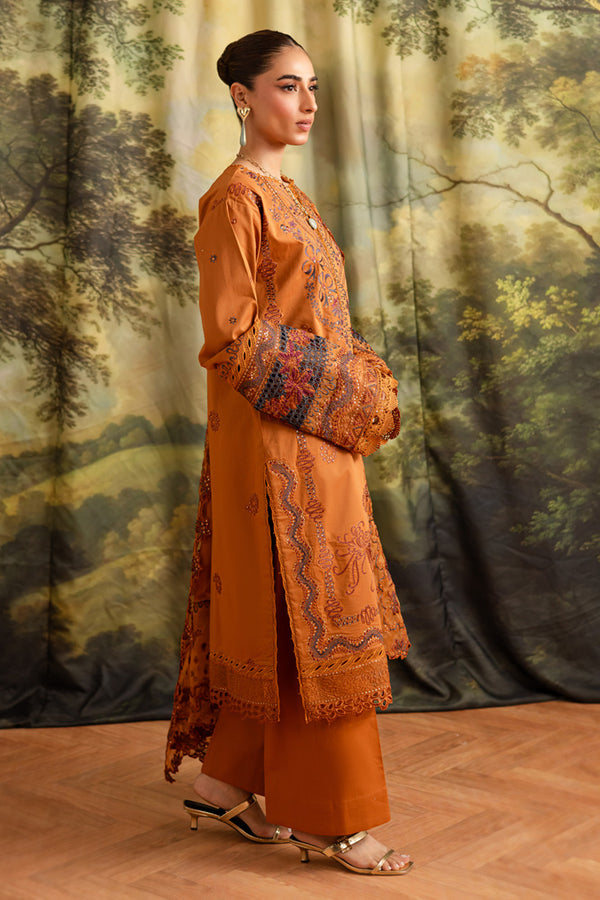 Marjjan | Guzel Lawn | SMC 208-A (Rust) - Ladies Clothes - Maria Faisal