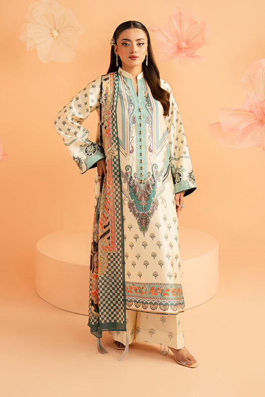 Imrozia Premium | Amelia Printed Silk | SP-150 Verdant Elan - Luxury Dress - available at Maria Faisal in UK and USA.