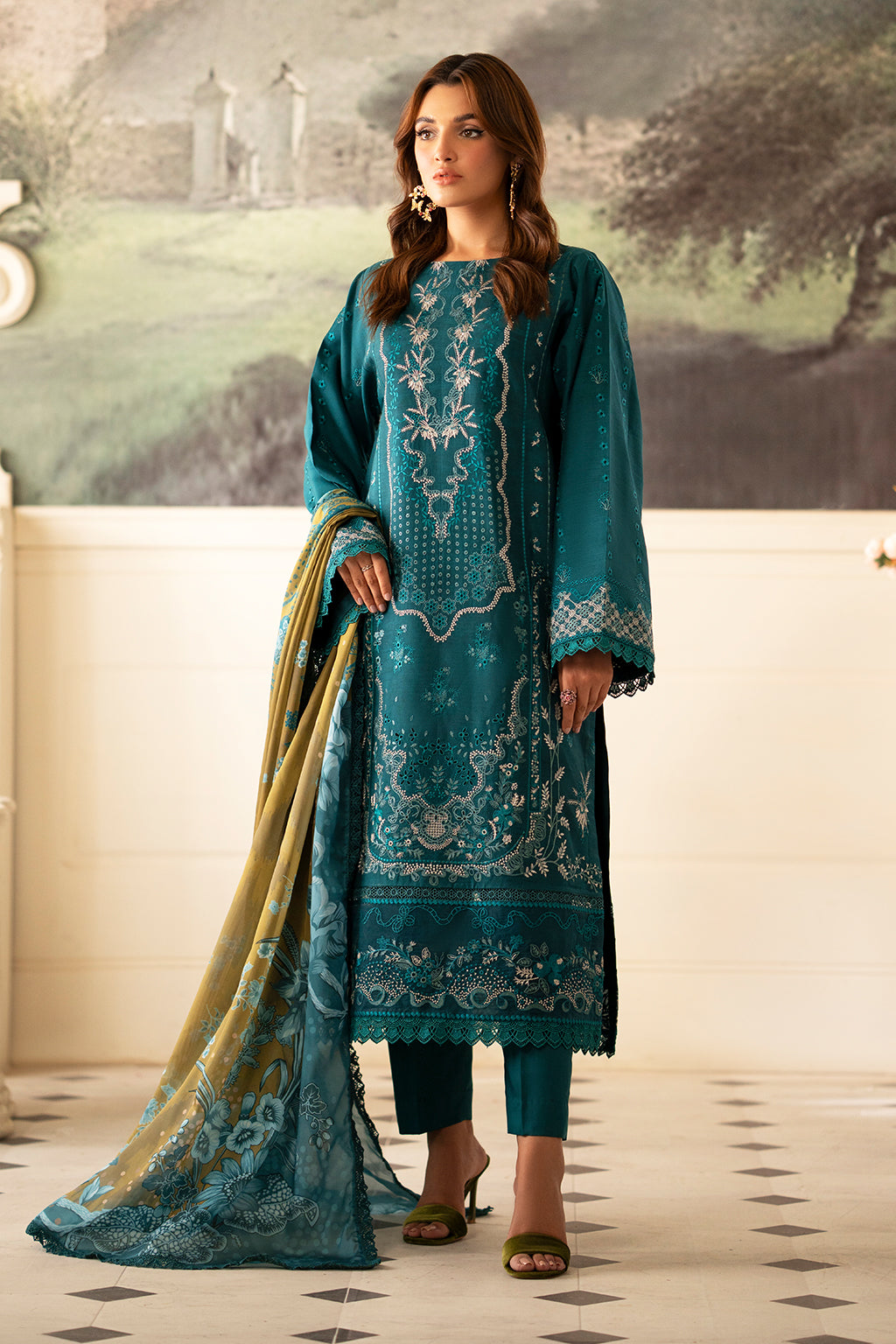 Saad Shaikh | Lumiere Winter |  D-03 Foret - Designer Dress with Intricate embroidery and embellishments. Shop elegent wedding dress at Maria Faisal.