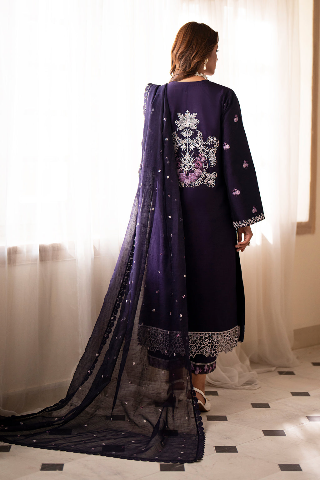 Saad Shaikh | Lumiere Winter |  D-09 Ruby - Designer Dress with Intricate embroidery and embellishments. Shop elegent wedding dress at Maria Faisal.