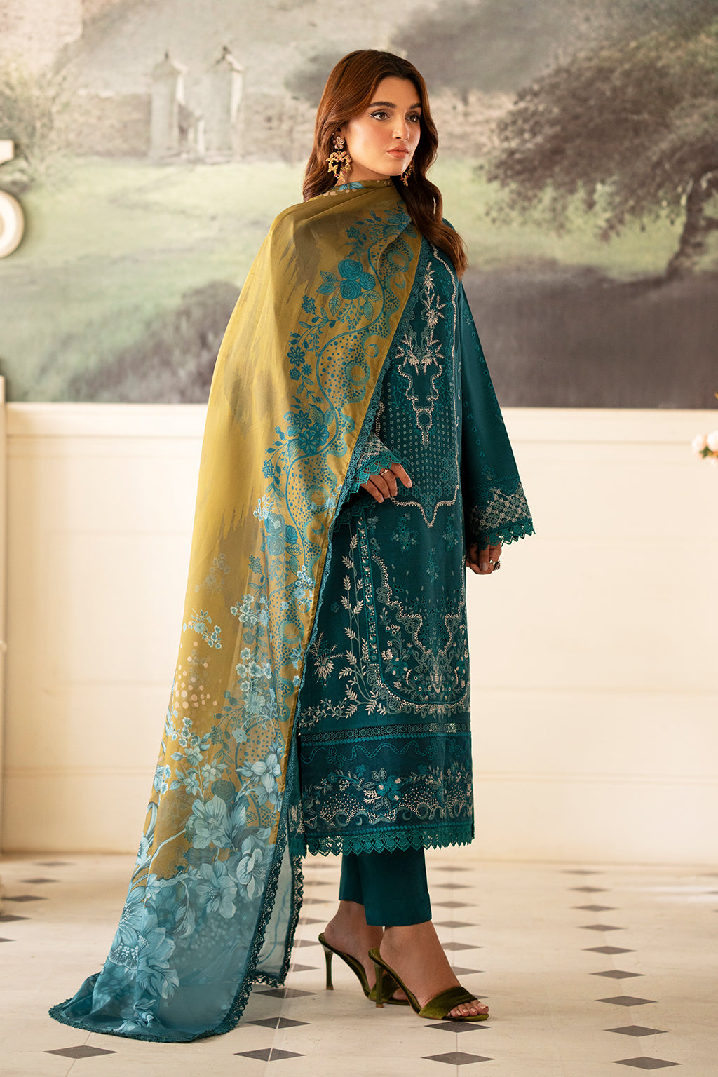 Saad Shaikh | Lumiere Winter |  D-03 Foret - Designer Dress with Intricate embroidery and embellishments. Shop elegent wedding dress at Maria Faisal.