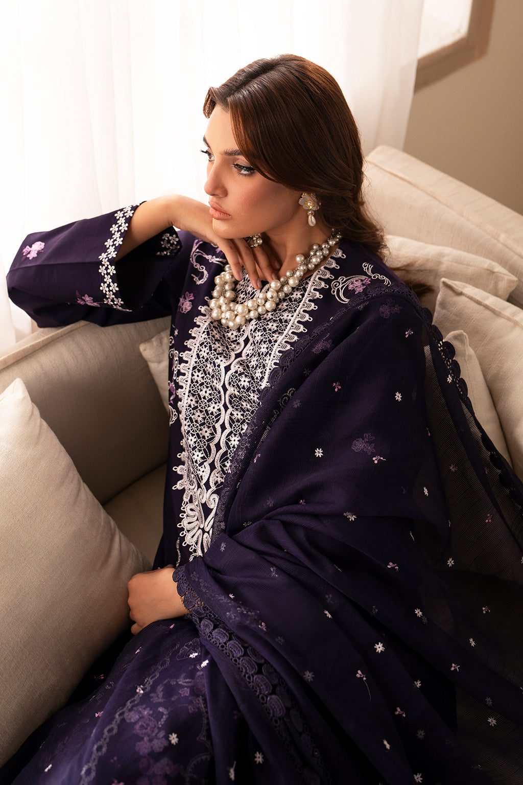 Saad Shaikh | Lumiere Winter |  D-09 Ruby - Designer Dress with Intricate embroidery and embellishments. Shop elegent wedding dress at Maria Faisal.
