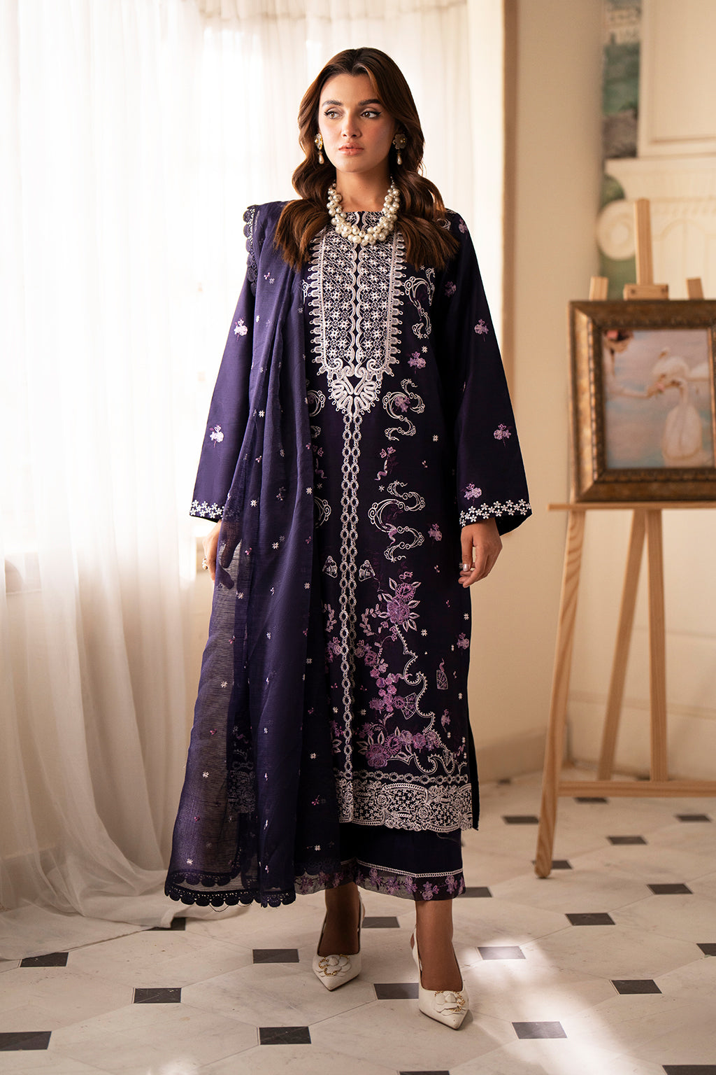 Saad Shaikh | Lumiere Winter |  D-09 Ruby - Designer Dress with Intricate embroidery and embellishments. Shop elegent wedding dress at Maria Faisal.