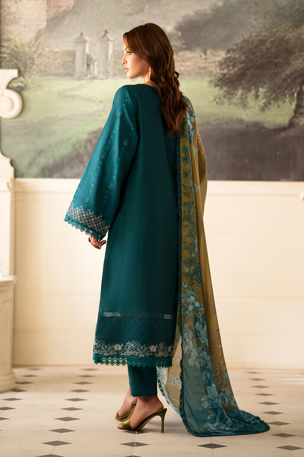 Saad Shaikh | Lumiere Winter |  D-03 Foret - Designer Dress with Intricate embroidery and embellishments. Shop elegent wedding dress at Maria Faisal.