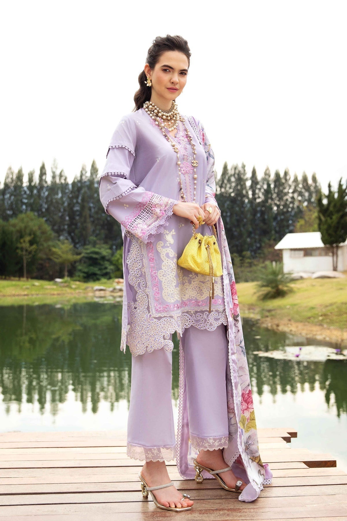 Sable Vogue | Luxury Lawn 24 | Aster - Ladies Clothes - Maria Faisal