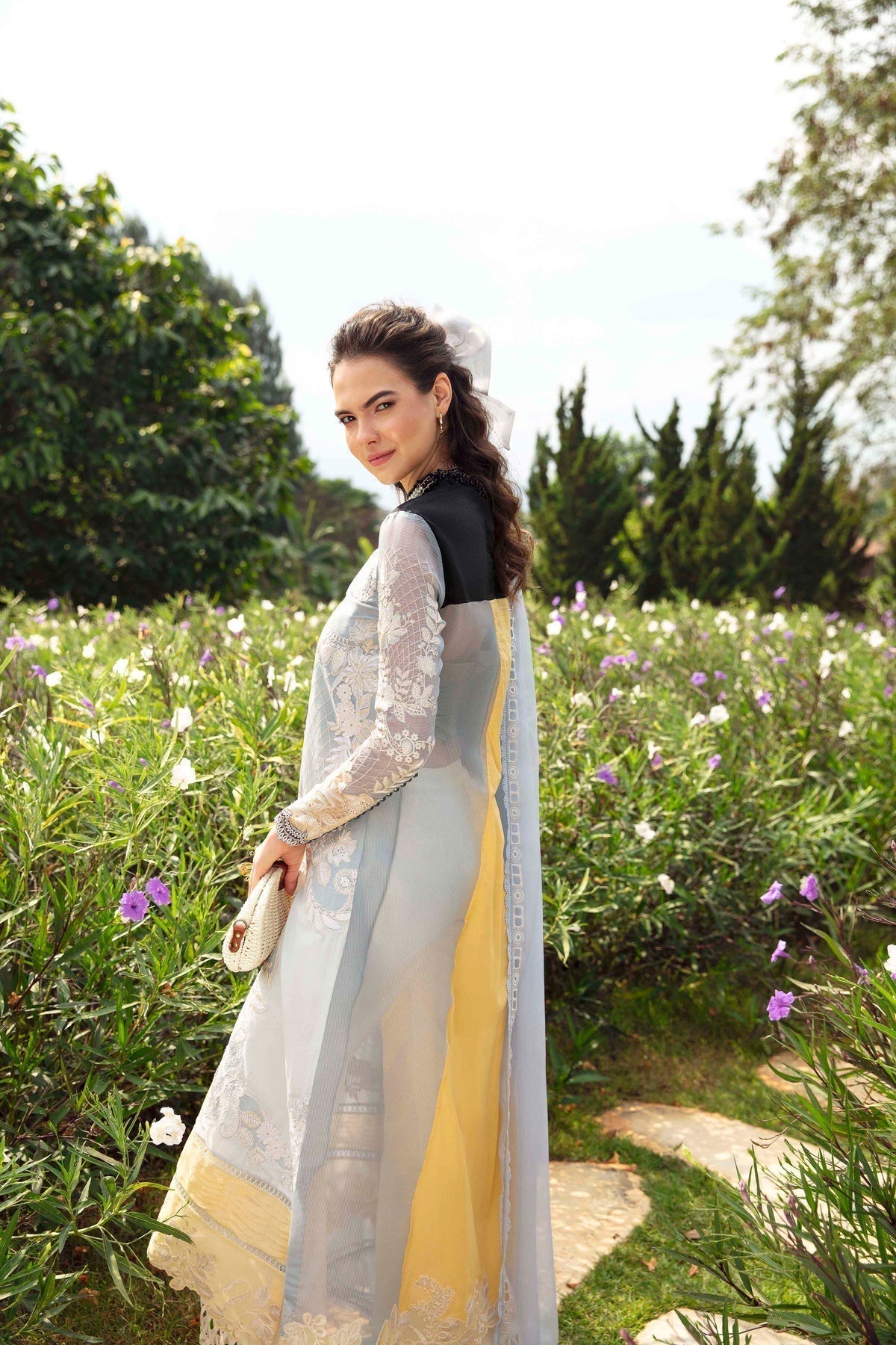 Sable Vogue | Luxury Lawn 24 | Leena - Ladies Clothes - Maria Faisal