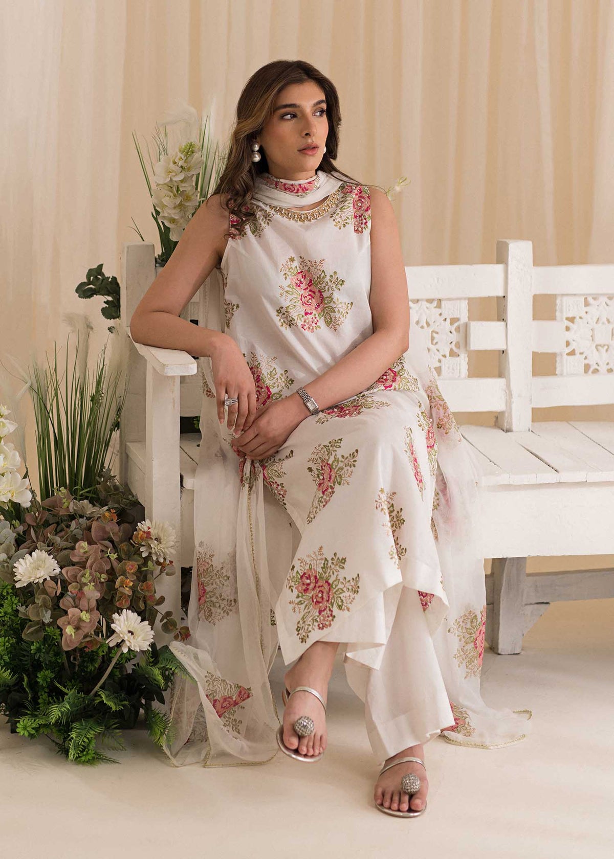 Sadaf Fawad Khan | Lyla Festive Pret | Tea Rose - Maria Faisal