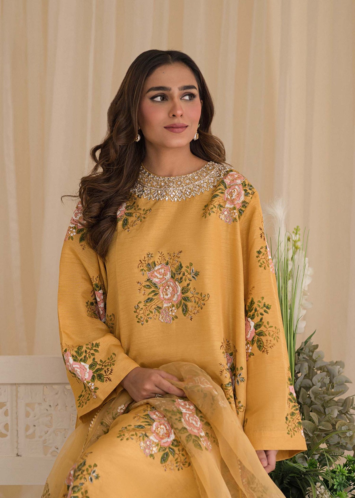 Sadaf Fawad Khan | Lyla Festive Pret | Lemon Zest - Maria Faisal