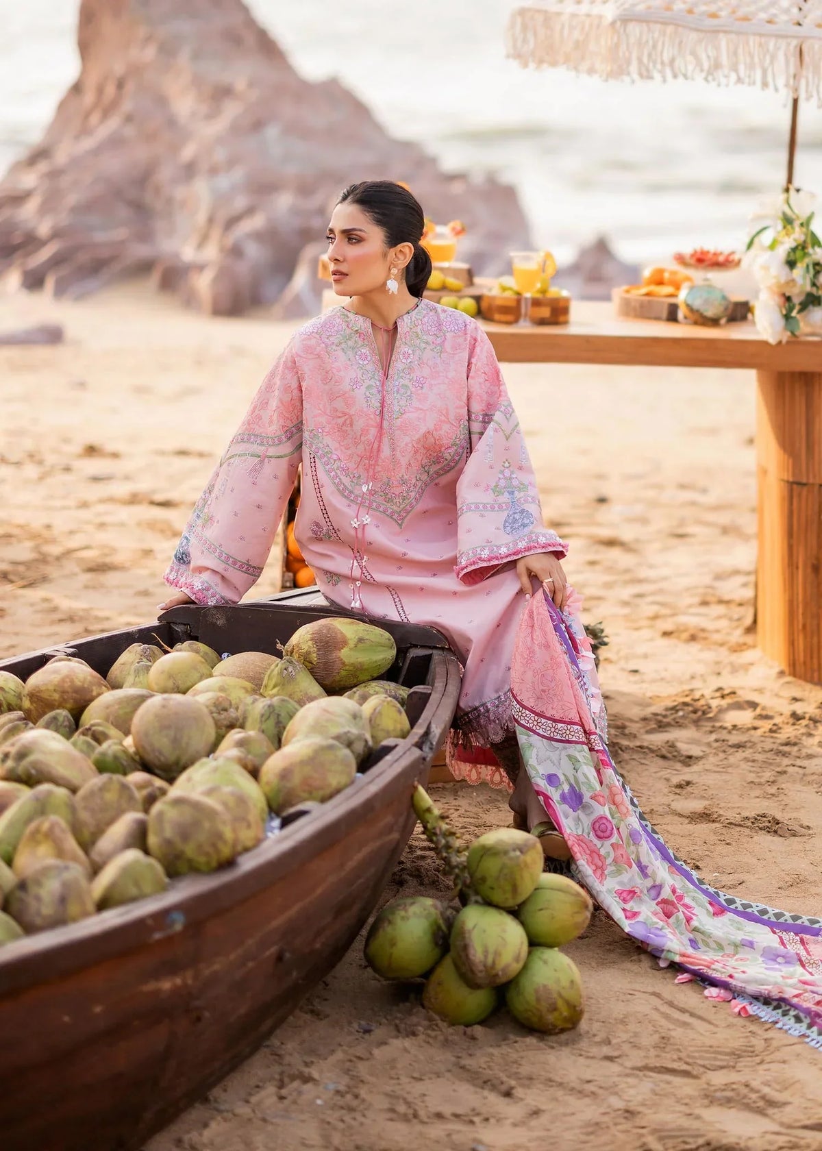 Sadaf Fawad Khan | Siraa Luxury Lawn 24| Eira (A) - Ladies Clothes - Maria Faisal