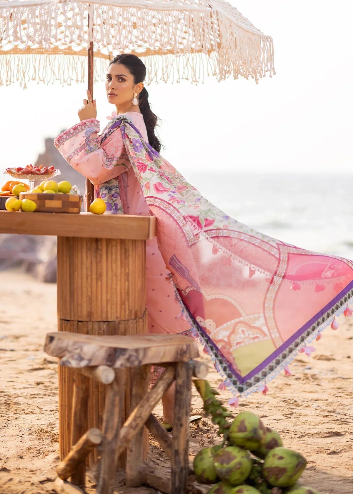 Sadaf Fawad Khan | Siraa Luxury Lawn 24| Eira (A) - Ladies Clothes - Maria Faisal