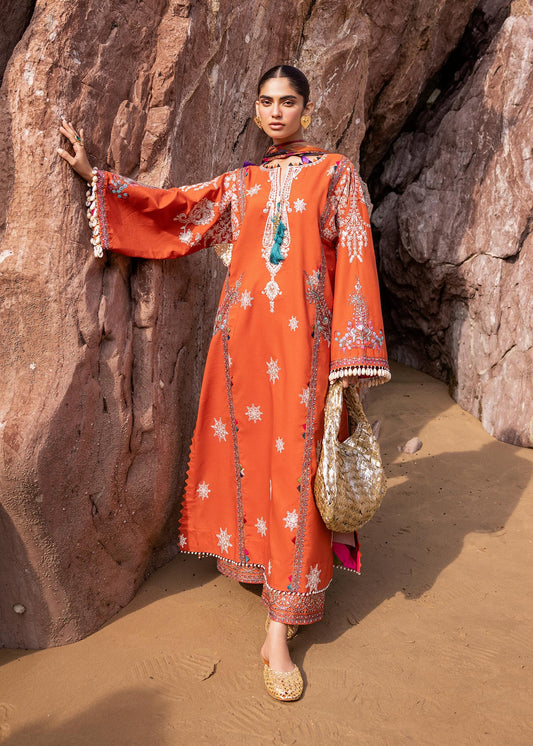 Sadaf Fawad Khan | Siraa Luxury Lawn 24| Nuha (B) - Ladies Clothes - Maria Faisal