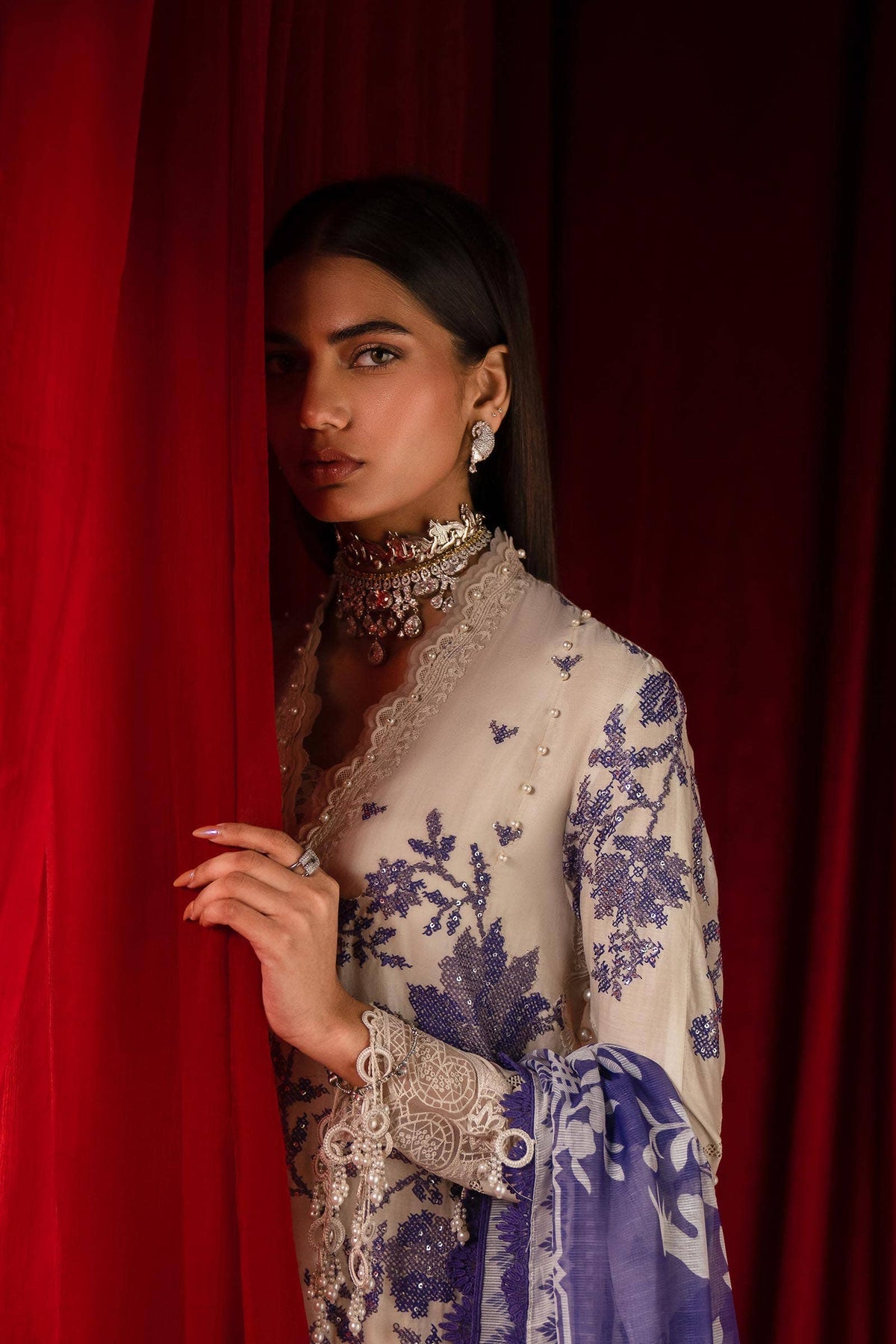 Sana Safinaz | Luxury Collection 24 | L241-008B-3CV - Ladies Clothes - Maria Faisal