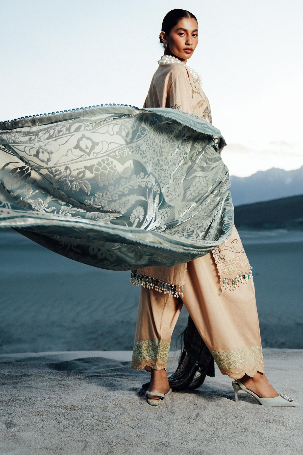 Sana Safinaz | Winter Shawl 24 | S241-005B-3CP - Ladies Clothes - Maria Faisal