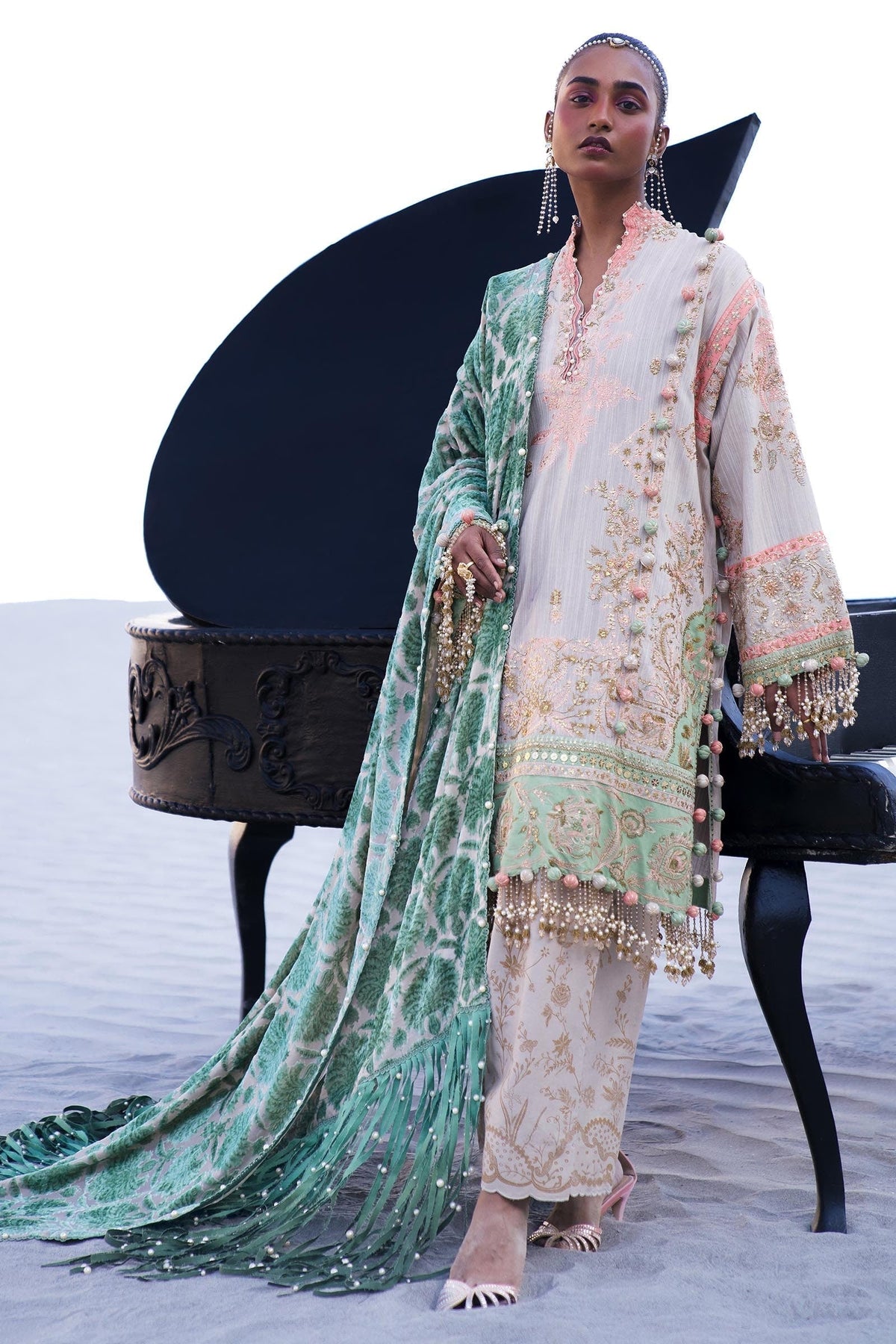 Sana Safinaz | Winter Shawl 24 | S241-001B-3CP - Ladies Clothes - Maria Faisal