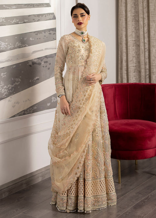 Sardinia | La More 24 | Golden Whisper - Designer Dress with Intricate embroidery and embellishments. Shop elegent wedding dress at Maria Faisal.