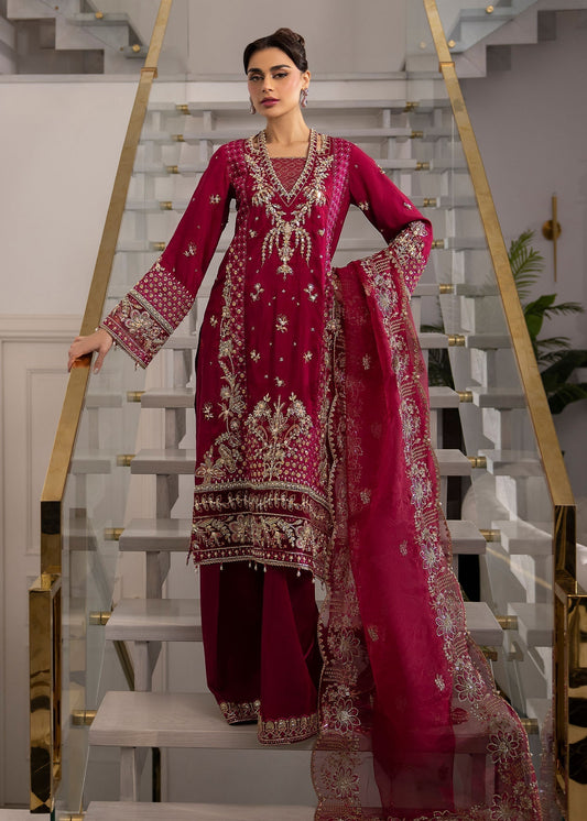 Sardinia | La More 24 | Scarlet dream - Designer Dress with Intricate embroidery and embellishments. Shop elegent wedding dress at Maria Faisal.