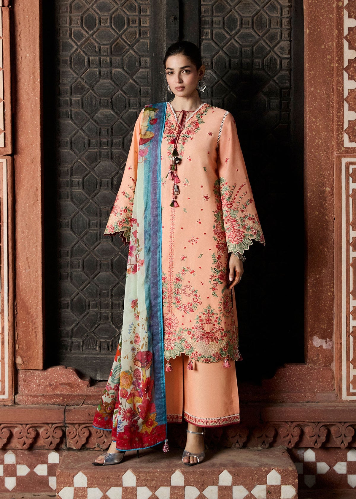 Hussain Rehar | Zan SS26 |Seftali - Luxury Dress - available at Maria Faisal in UK and USA.