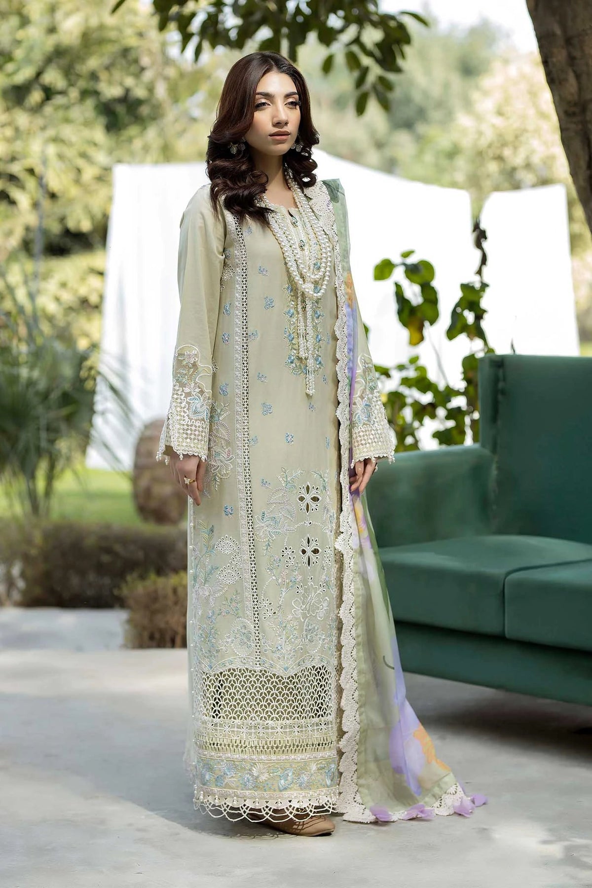 Adans Libas | Serene Luxury Lawn | SERENE 1748 - Luxury Dress - available at Maria Faisal in UK and USA.