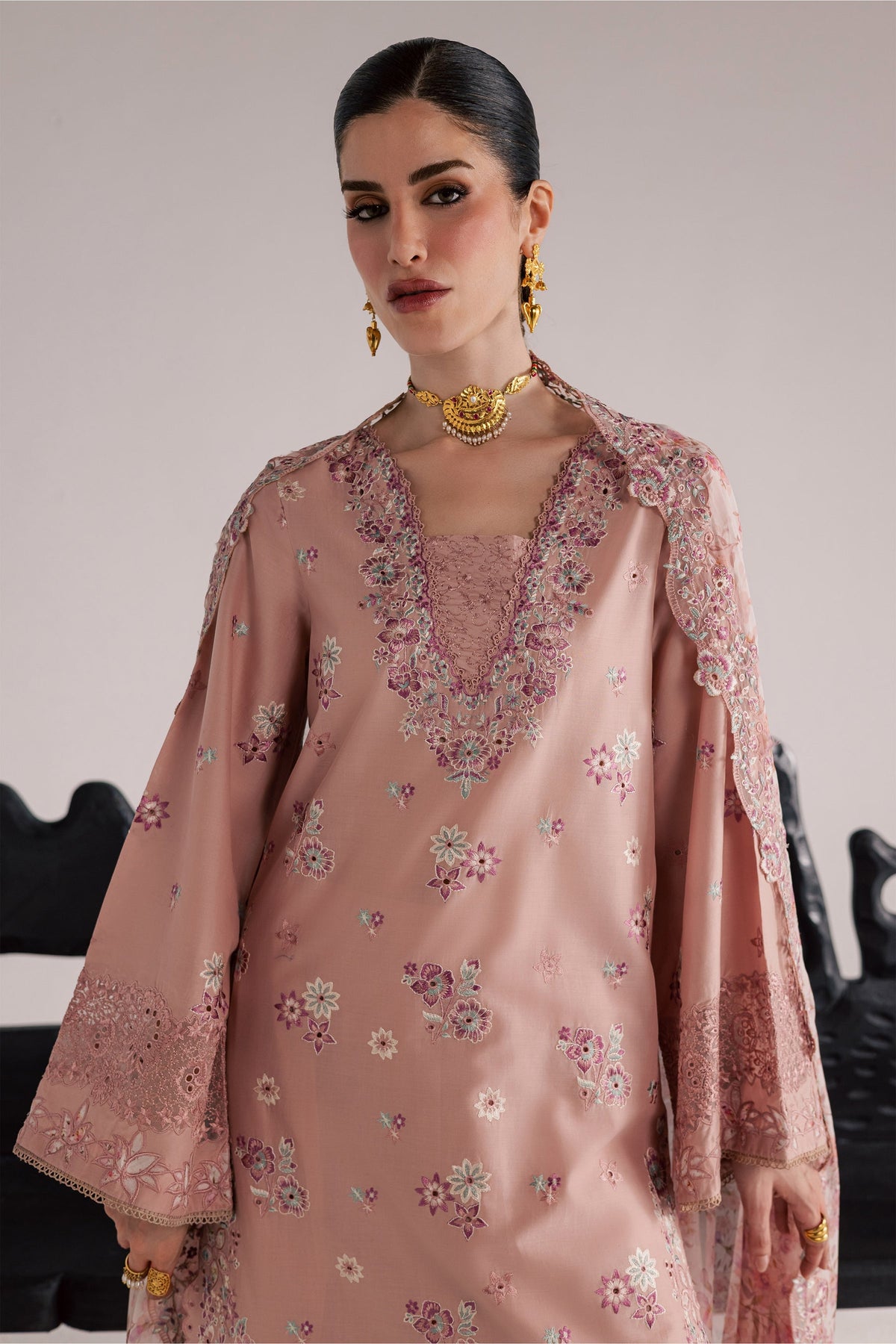 Batik | Festive Eid 26 | SunStone - Luxury Dress - available at Maria Faisal in UK and USA.