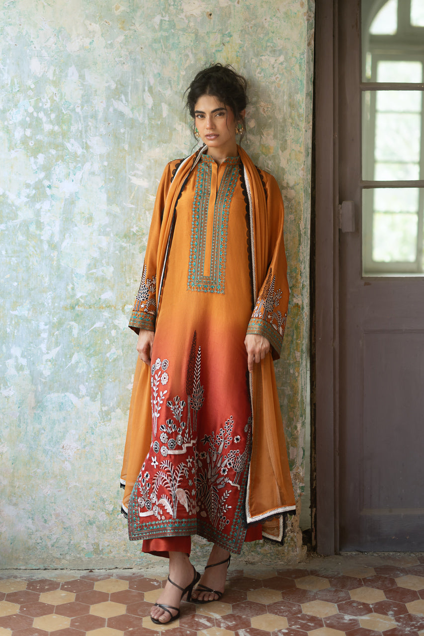 Zainab Chottani | Summer Edition 26 | Sunset Serenade - Formal Dress - available at Maria Faisal in UK and USA.