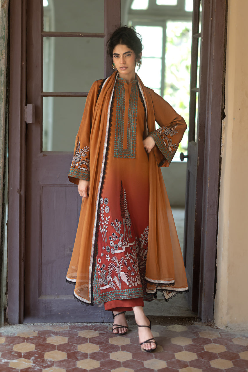 Zainab Chottani | Summer Edition 26 | Sunset Serenade - Formal Dress - available at Maria Faisal in UK and USA.