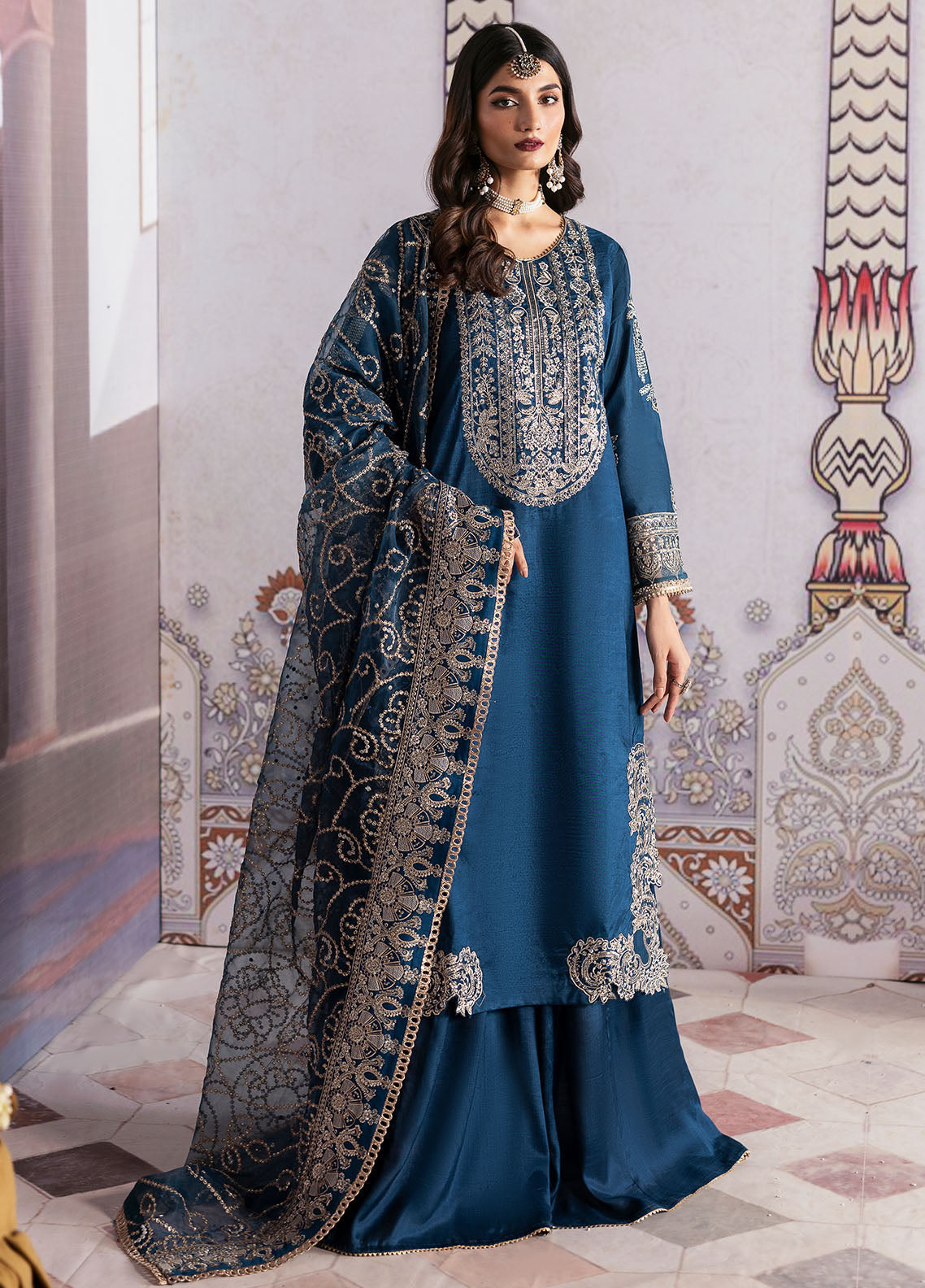 Sahane | There She Glows  | TSG-04 Azure - There She Glows - Ladies Clothes - Maria Faisal