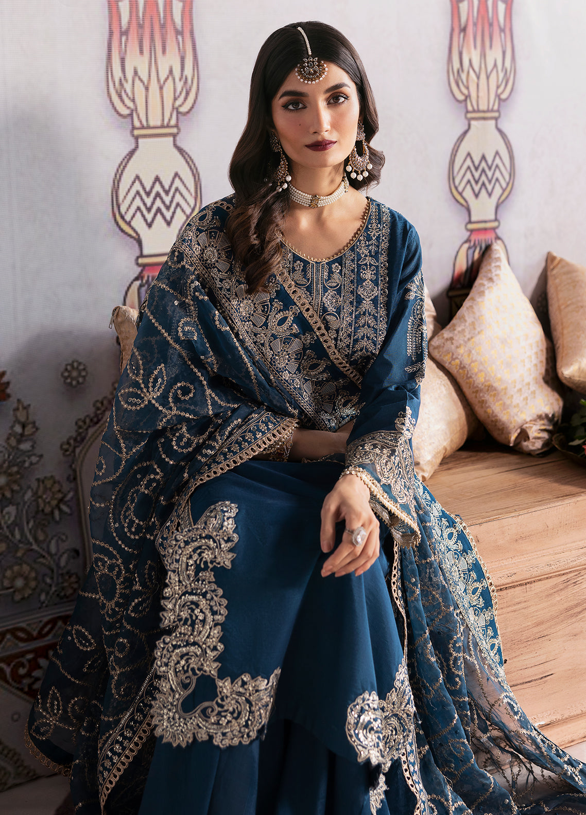 Sahane | There She Glows  | TSG-04 Azure - There She Glows - Ladies Clothes - Maria Faisal