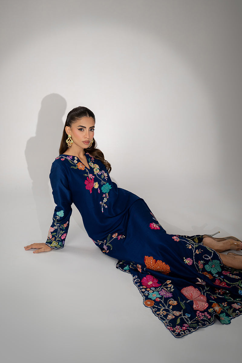 Mina Hassan | Winter 25 | Adina - Casual Dress - available at Maria Faisal in UK and USA.