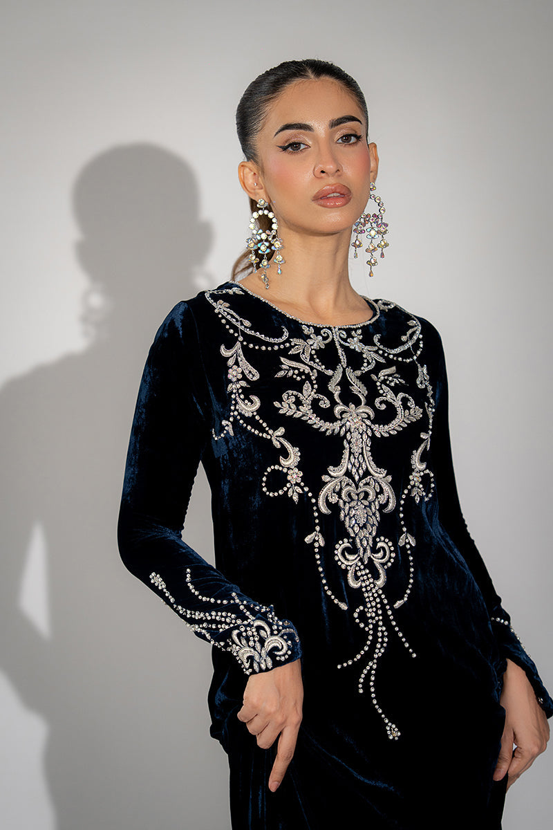 Mina Hassan | Winter 25 | Muskan - Casual Dress - available at Maria Faisal in UK and USA.