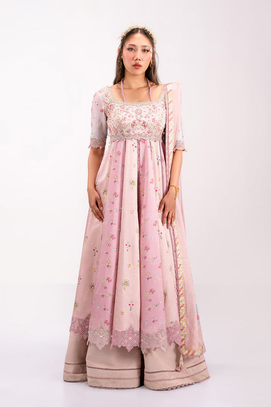 Qalamkar | Luxe Silk 26 | QSL-04 LARA - Luxury Dress - available at Maria Faisal in UK and USA.