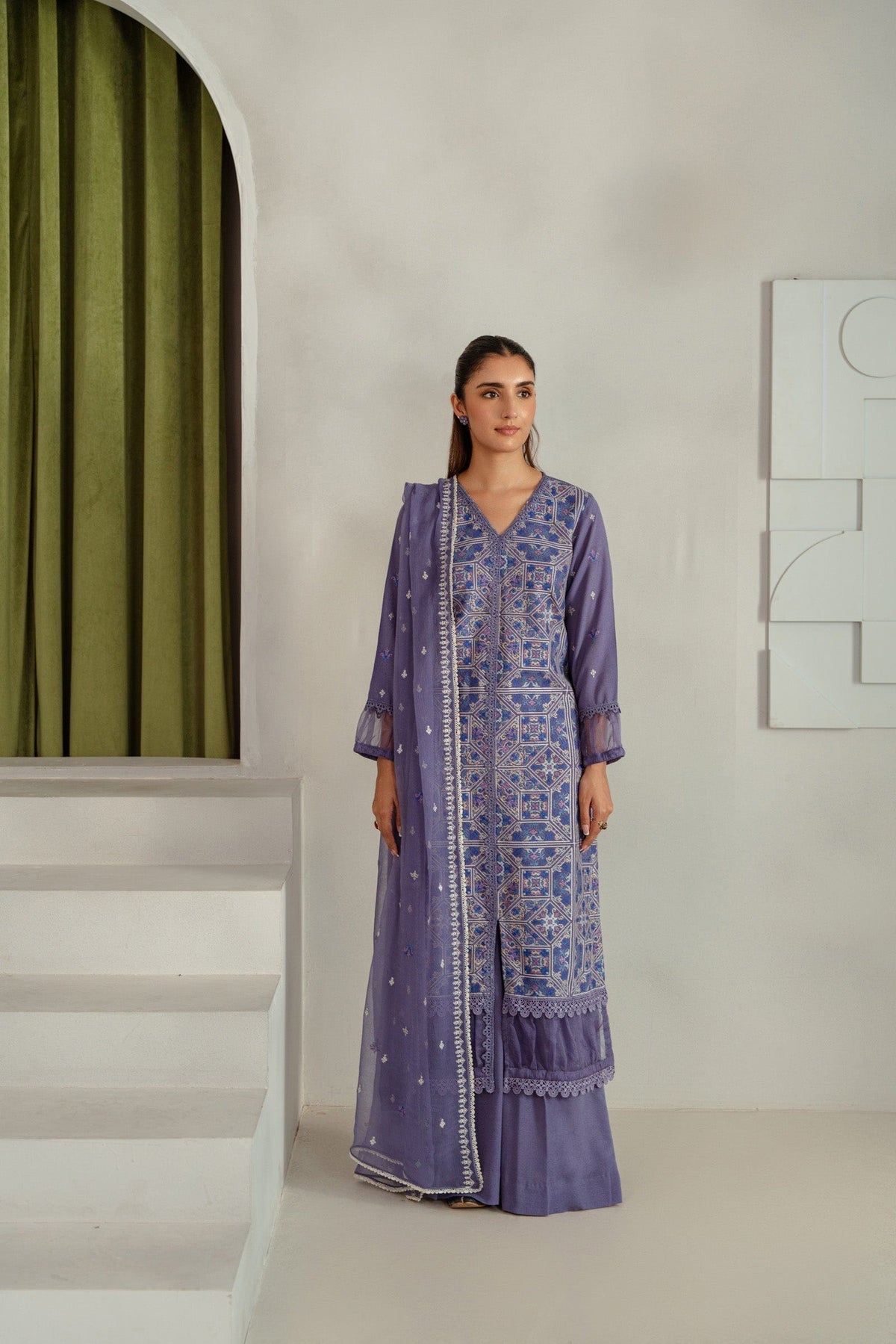 Taana Baana | Manzil Winter |  B3400A - Ladies Clothes - Maria Faisal