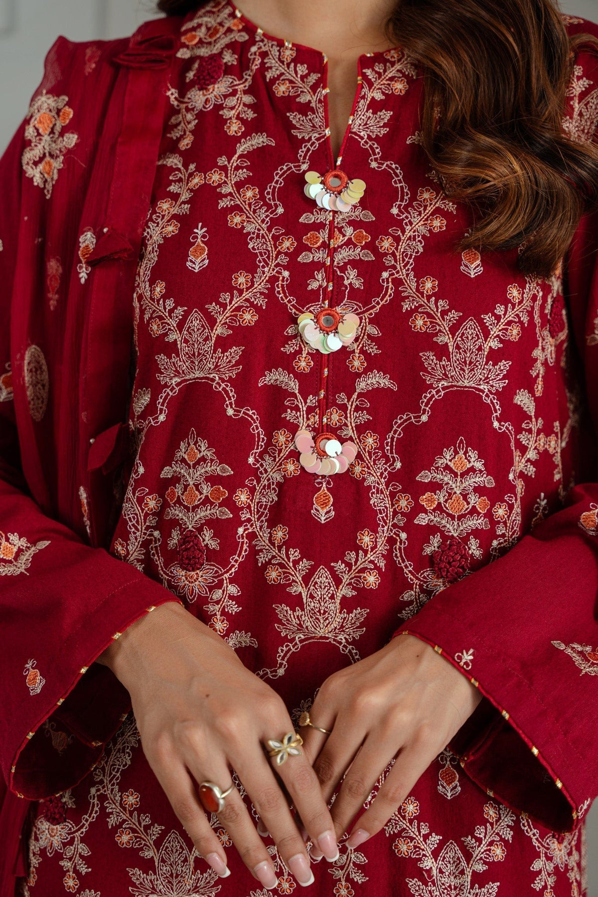 Taana Baana | Manzil Winter |  M3406A - Ladies Clothes - Maria Faisal
