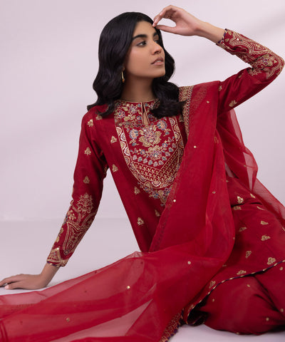 Sapphire | Eid Collection | S31 - Designer Dress with Intricate embroidery and embellishments. Shop elegent wedding dress at Maria Faisal.