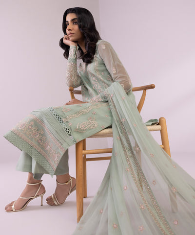 Sapphire | Eid Collection | S27 - Designer Dress with Intricate embroidery and embellishments. Shop elegent wedding dress at Maria Faisal.