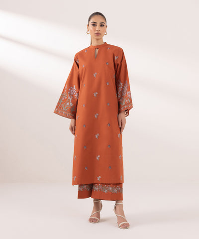 Sapphire | Intermix 2024 | Cambric Suit S-01 - Designer Dress with Intricate embroidery and embellishments. Shop elegent wedding dress at Maria Faisal.