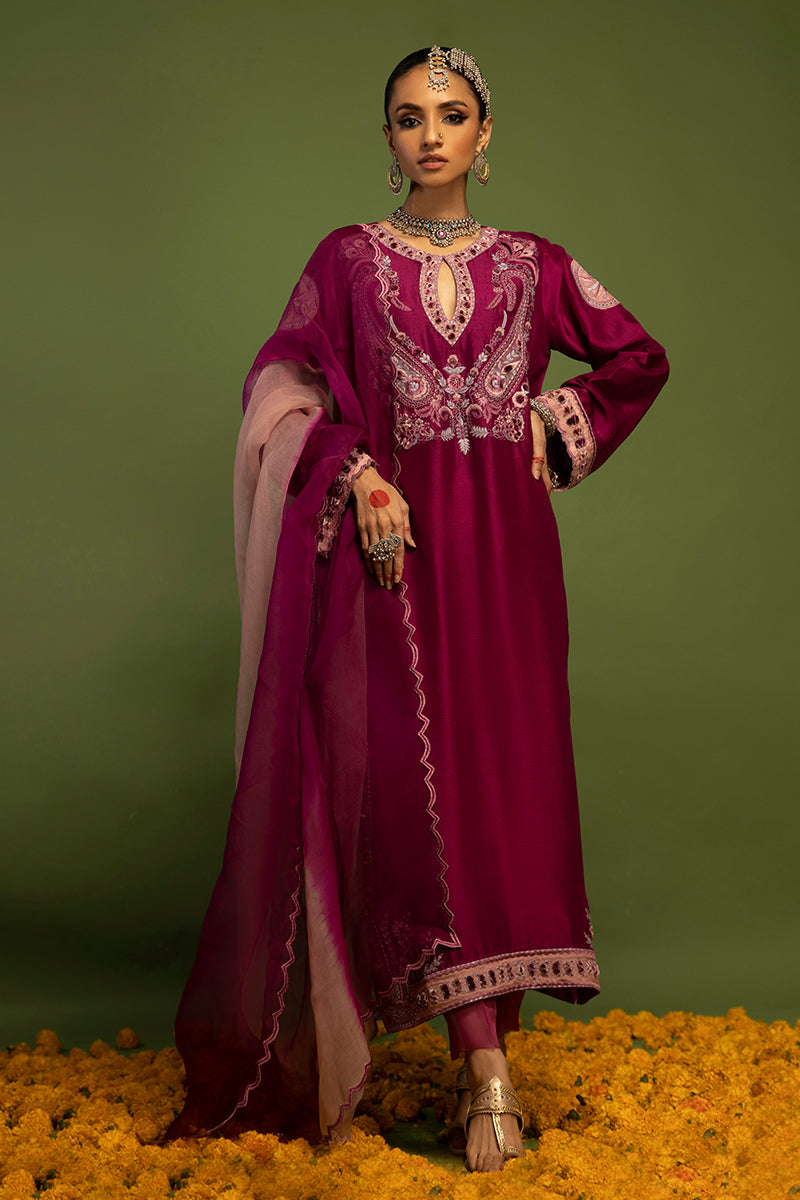 Wardha Saleem | Luxury Pret Traditional Wear | SAANJH - PURE SILK (2 PC) - Ladies Clothes 