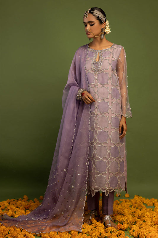 Wardha Saleem | Luxury Pret Traditional Wear | SARAAB - LILAC HEAVY FORMAL (2 PC) - Ladies Clothes 