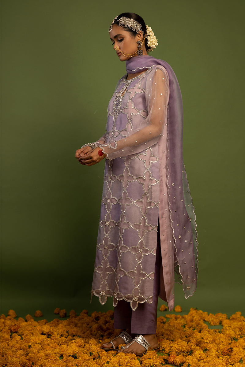 Wardha Saleem | Luxury Pret Traditional Wear | SARAAB - LILAC HEAVY FORMAL (2 PC) - Ladies Clothes 