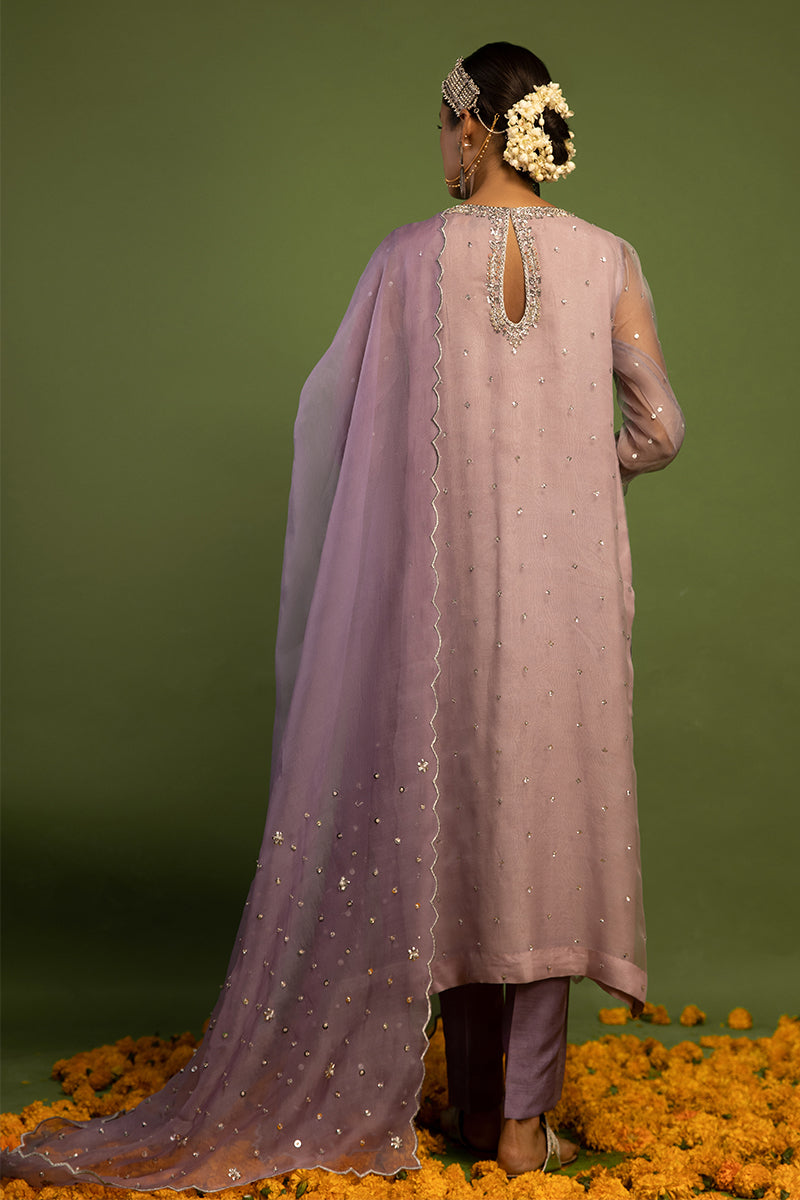 Wardha Saleem | Luxury Pret Traditional Wear | SARAAB - LILAC HEAVY FORMAL (2 PC) - Ladies Clothes 