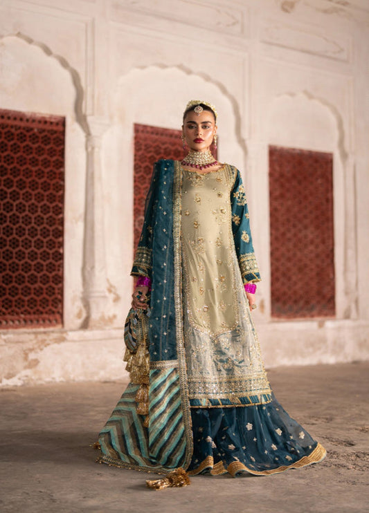MNR | Zarlish Festive 25 | Rabia Jabbar in Lehar - Formal Dress - available at Maria Faisal in UK and USA.