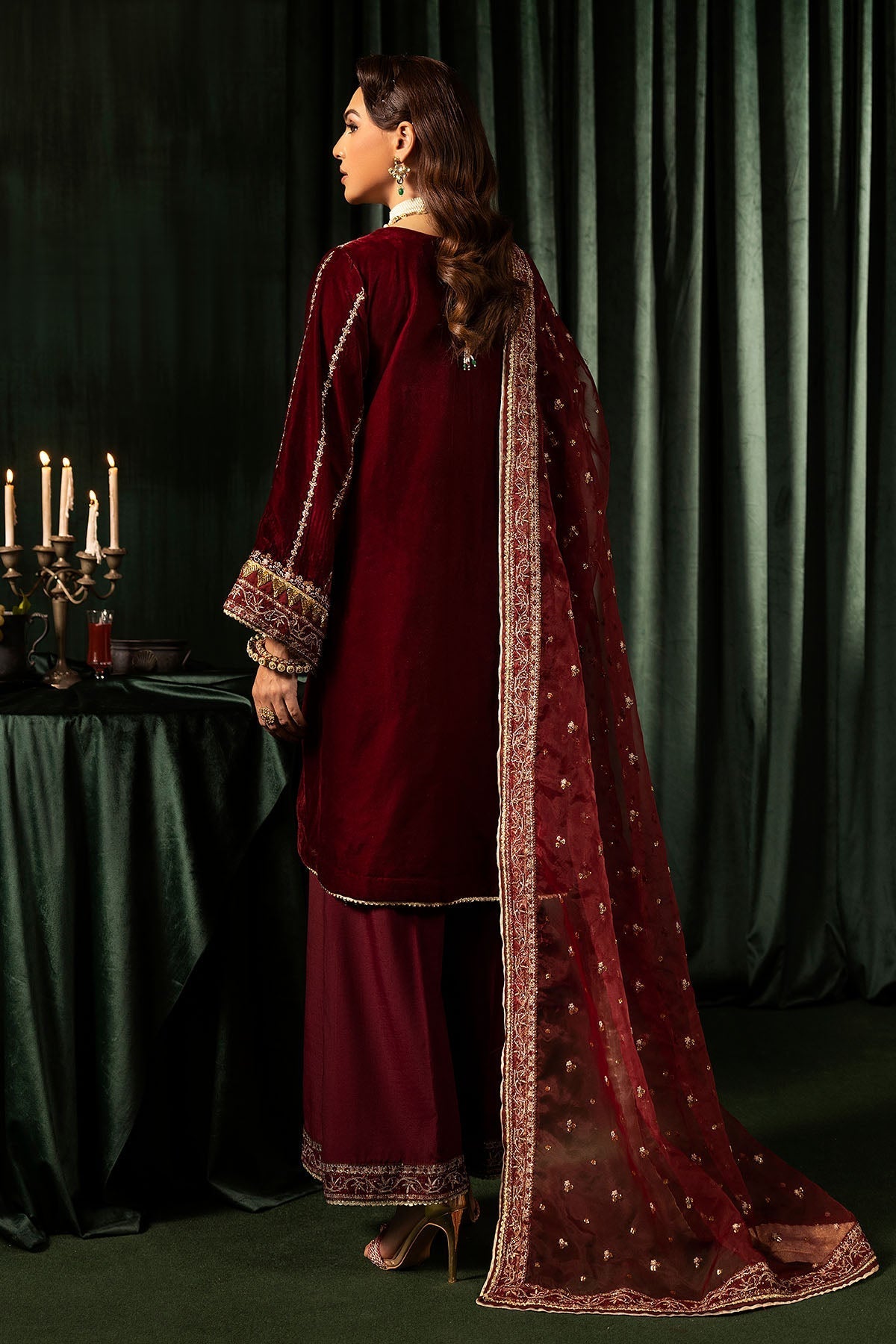 Motifz | Velvet Formals | 5099-SANDAL - Ladies Clothes - Maria Faisal