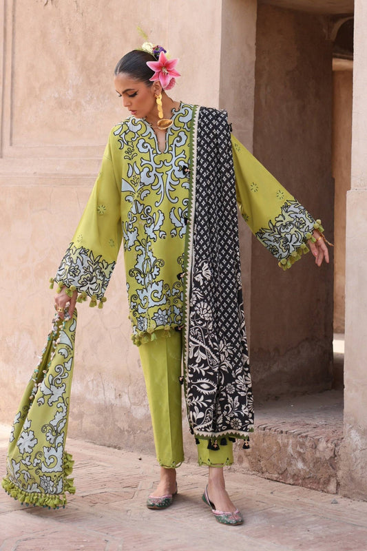 Elan | Luxury Lawn 25 | SOLENE (EL25-03 A) by Maria Faisal - Registered Vendor of : Elan - type : Ladies Clothes - 100% original wedding dresses