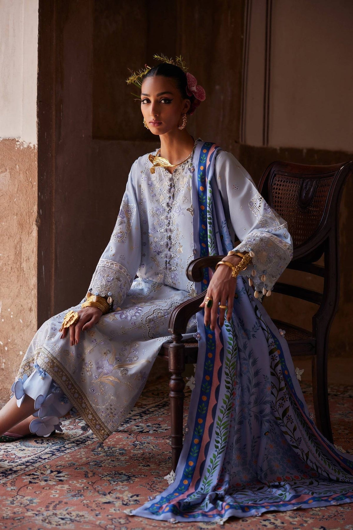 Elan | Luxury Lawn 25 | SERENE (EL25-01 B) by Maria Faisal - Registered Vendor of : Elan - type : Ladies Clothes - 100% original wedding dresses