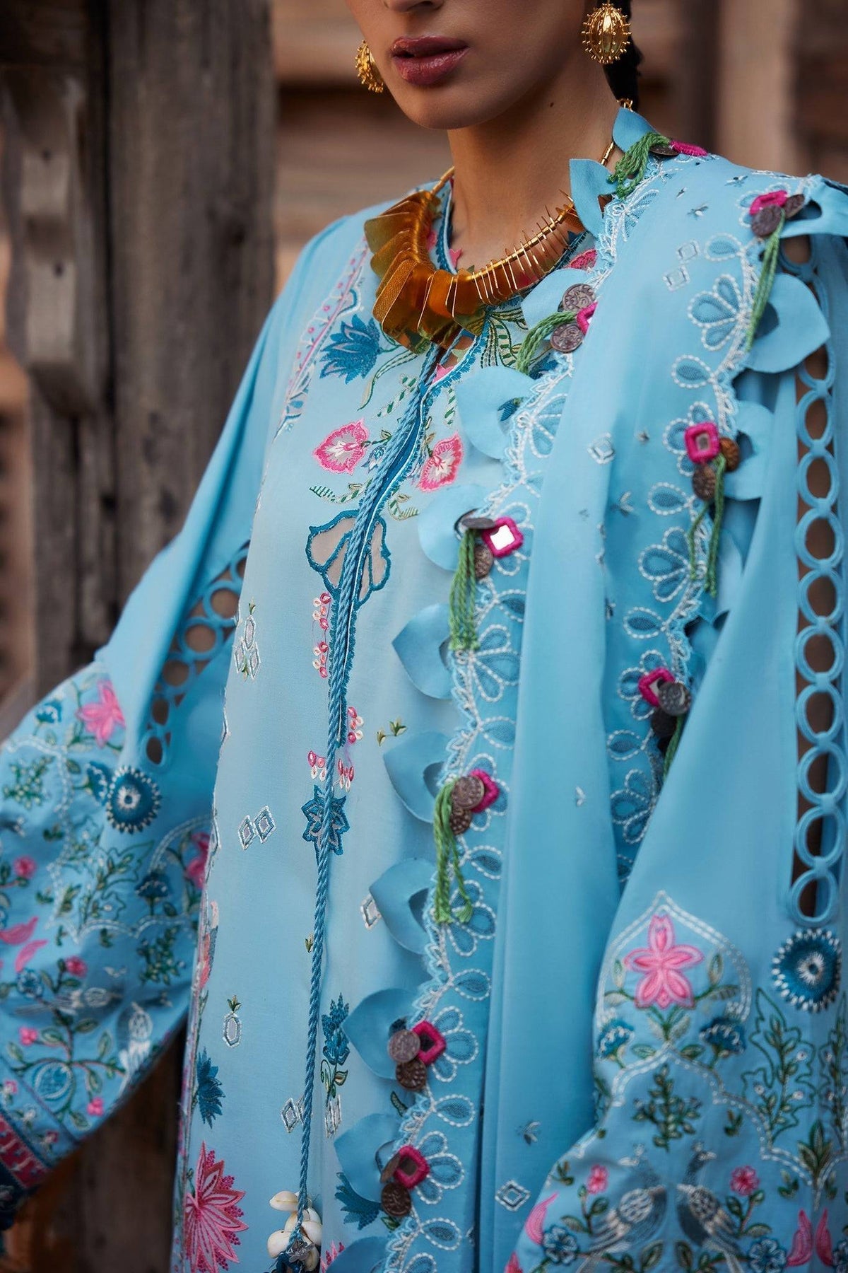 Elan | Luxury Lawn 25 | ISLA BLEU (EL25-11 A) by Maria Faisal - Registered Vendor of : Elan - type : Ladies Clothes - 100% original wedding dresses